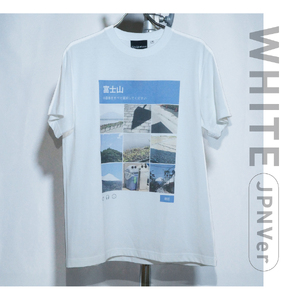 Tシャツ 半袖 WHITE 日本語版 Mサイズ 綿100％ 「 OvO I`m Not AI Tee 」 ユニセックス カジュアル ファッション 白 ホワイト 富士山