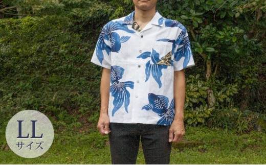 
                  島田帯シャツ（白地金魚柄）LLサイズ ファッション 服 男性 メンズ 女性 レディース 
                