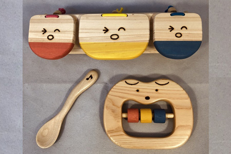 木のおもちゃ、出産祝いセットＳ３