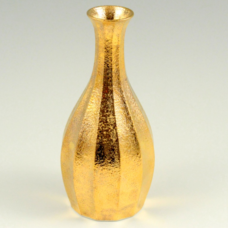 金彩面取 半酒器セット(１合徳利1 グイ呑2) 三光堂 A35-166_イメージ2