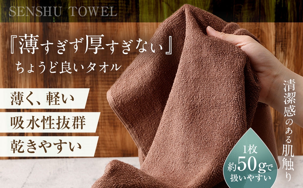 日本製泉州タオル定番カラータオル40枚