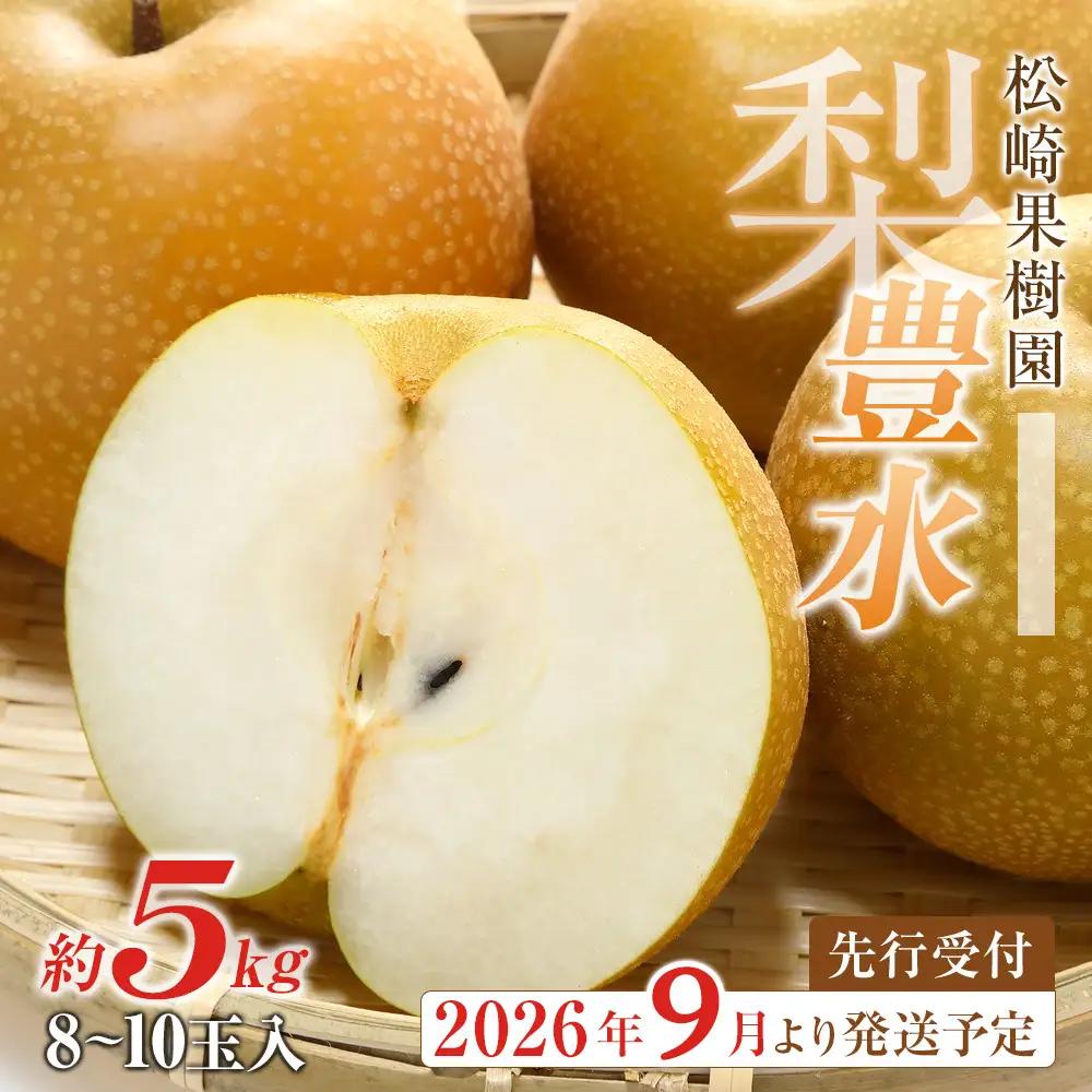 【2026年発送】梨「豊水」約5kg（8～10玉入）【松崎果樹園】｜梨 