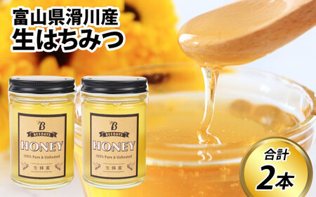 生はちみつ　180g×2本 【ビン】 | 国産 天然 はちみつ ハチミツ 蜂蜜 ハチミツ 純粋はちみつ 蜂蜜 百花 非加熱 国産 ギフト 贈答用 プレゼント レモン 紅茶 梅干し 富山県 滑川市 ハニー 人気 おすすめ