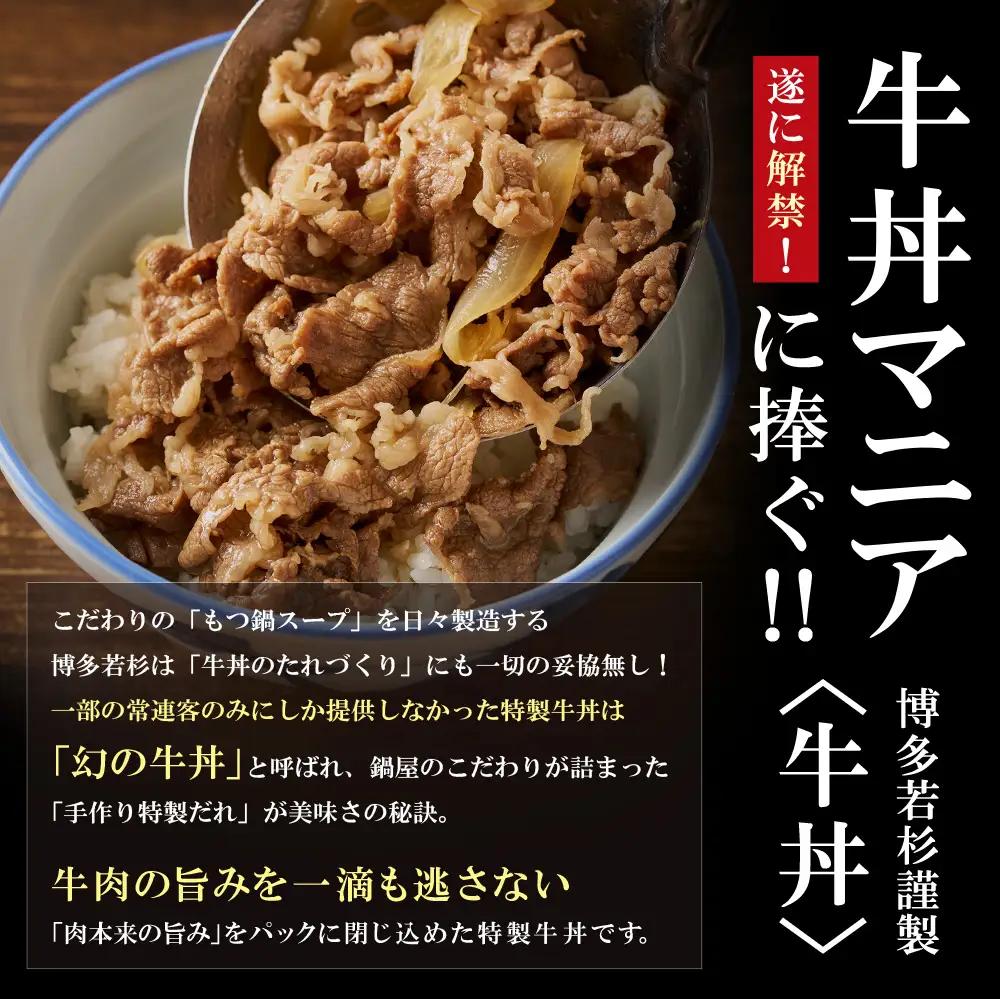 Z61-103 もつ鍋屋のこだわり牛丼 160g(20P) 牛丼