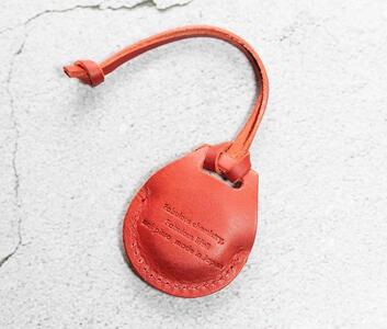 エアタグ用 ケース カバー（フルカバーモデル） レザー 本革 apple airtag 【レッド】