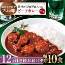 【ふるさと納税】【全12回定期便】【具材がごろごろ】グルメロワイヤル ビーフカレー (210g×10食)【フルノストアー】[QAF018]