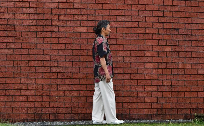 【父の日ギフト】世界に一着。創業1850年老舗の技「島田帯シャツ」西陣織×浜松注染 綿100% 黒L 紳士服 メンズ シャツ 綿 コットン 贈り物 プレゼント 静岡県 島田市