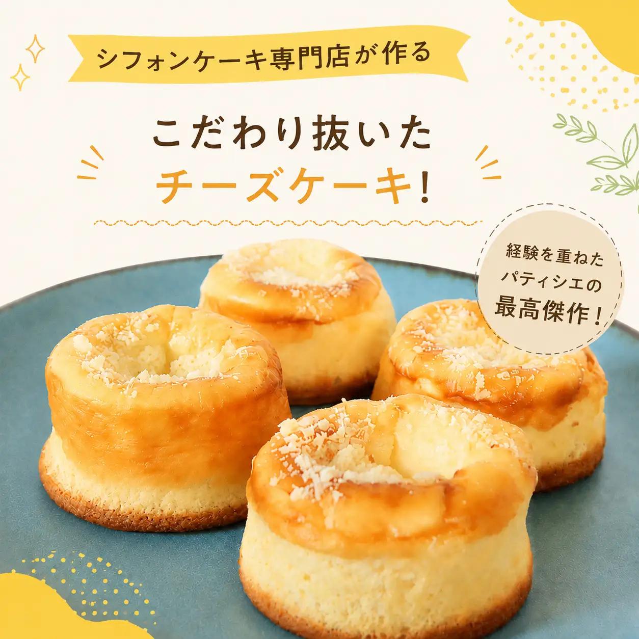 チーズケーキ 4個 プレーン スイーツ