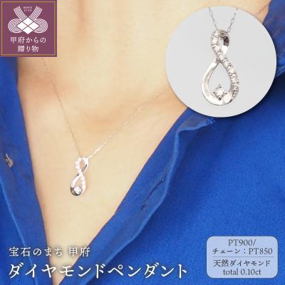 ふるさと納税 甲府市 プラチナ　0.10ct　ダイヤモンド ペンダントネックレス　FHH-019726