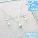 【ふるさと納税】〈母の日ギフト〉シルバーティアドロップピアス&ネックレス | アクセ ファッション 人気 おすすめ 送料無料
