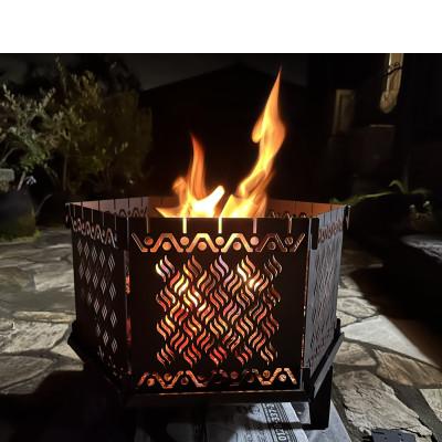 ふるさと納税 南砺市 組立式焚き火台　炎紋