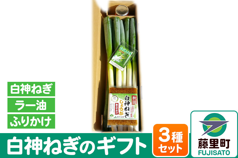 
            白神ねぎのギフト 1セット ネギ ふりかけ ラー油  葱
          
