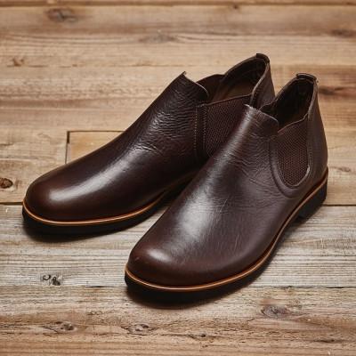 ふるさと納税 大和郡山市 コトカの紳士靴 チョコレート 一枚革サイドゴア 27.0cm KTO-5002
