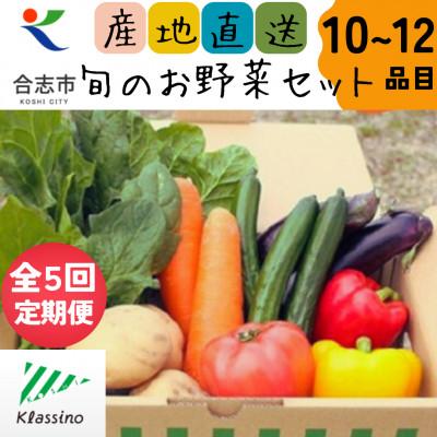 ふるさと納税 合志市 【発送月固定定期便】熊本県合志市の旬のお野菜セット10〜12品目全5回