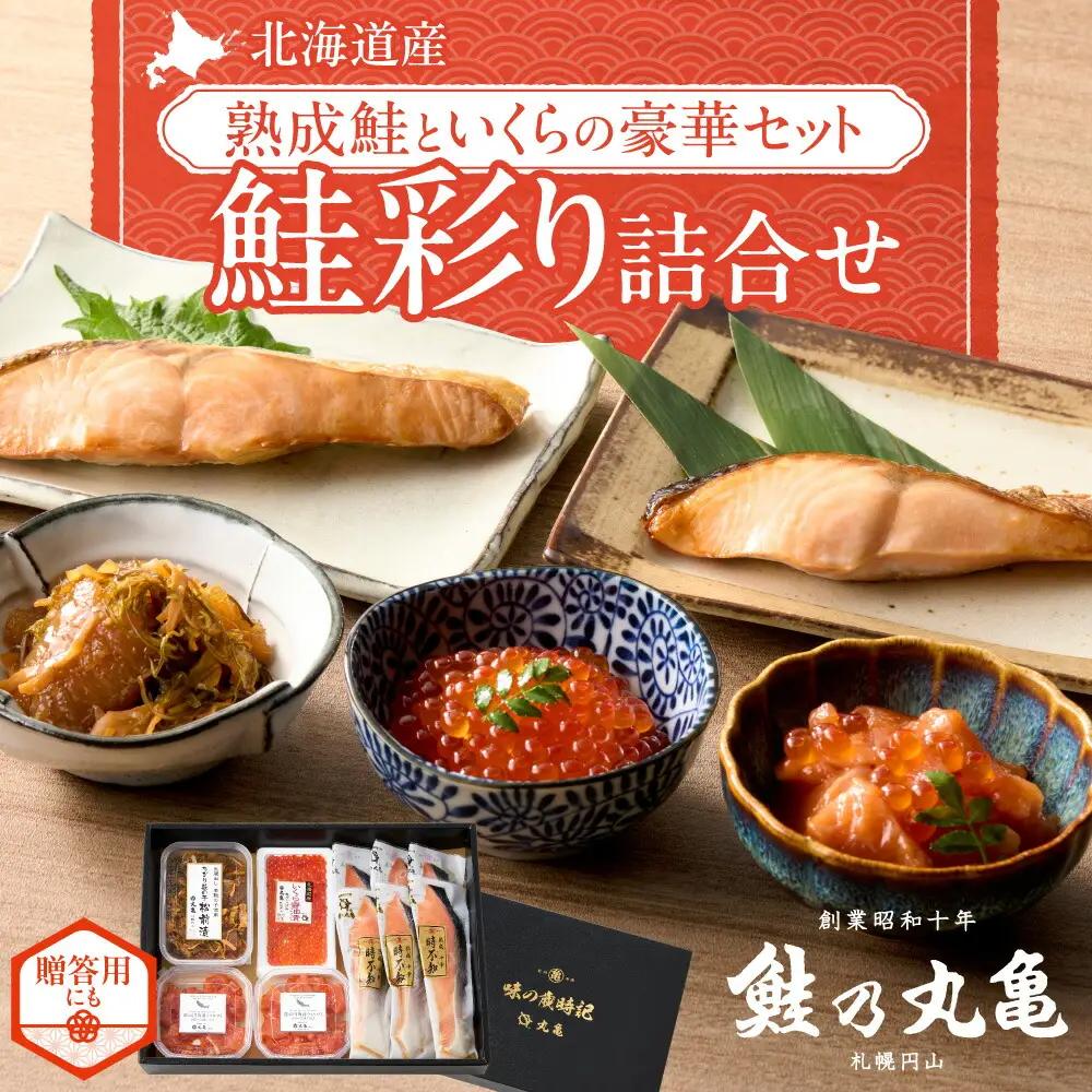 鮭乃丸亀　北海道産の熟成鮭といくらの豪華セット！ 鮭彩り詰合せ