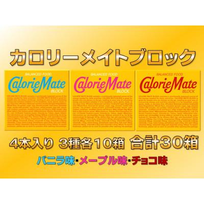 ふるさと納税 那賀町 カロリーメイトブロック4本入り 3種類 各10箱 合計30箱(バニラ・メープル・チョコ)