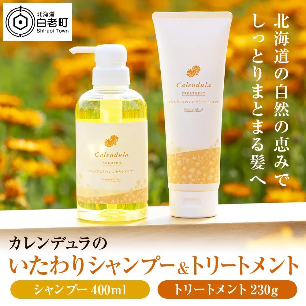 カレンデュラのいたわりシャンプー&トリートメント (シャンプー 400ml トリートメント 230g) CH804