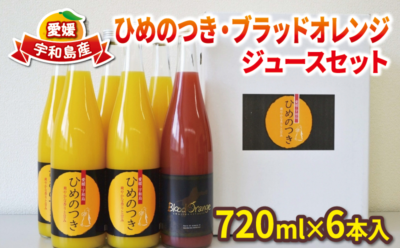 みかんジュース 果汁100% ストレート ジュース ひめのつき ブラッドオレンジ セット 720ml ×6本 えひめ南農業協同組合直販センター JA 飲料 柑橘 みかん 蜜柑 ストレートジュース 100％ 果物 フルーツ  産地直送 数量限定 国産 愛媛 宇和島 H020-009010