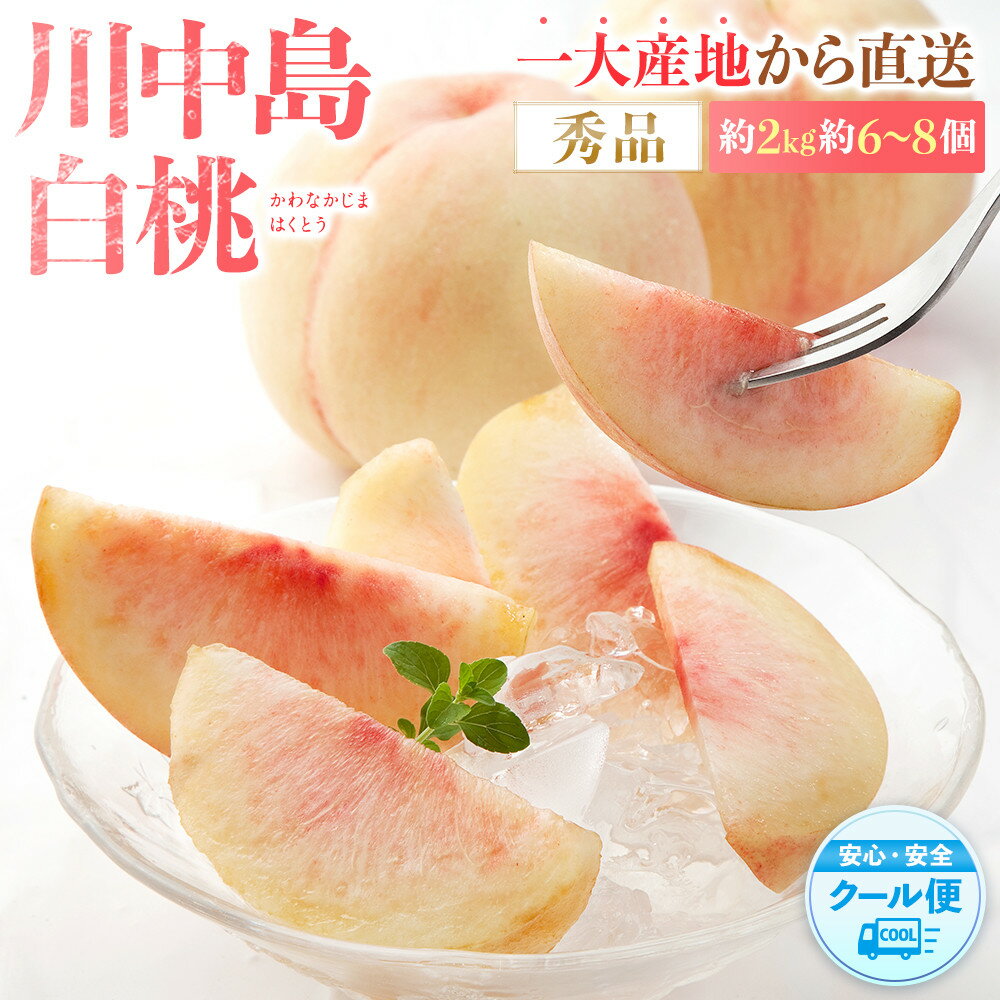 【ふるさと納税】先行予約！［モモ］川中島白桃　約2kg 6～8個入［2026年7月末頃から順次発送］［秀品］こだわり農家厳選 ［KG13］ | もも フルーツ 果物 くだもの 食品 人気 おすすめ 送料無料