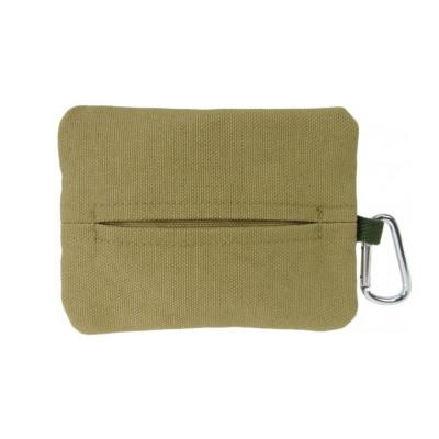 ふるさと納税 加東市 帆布工房　ティッシュ入れ付きポーチ(ブラウン)　約10×13cm |  | 01