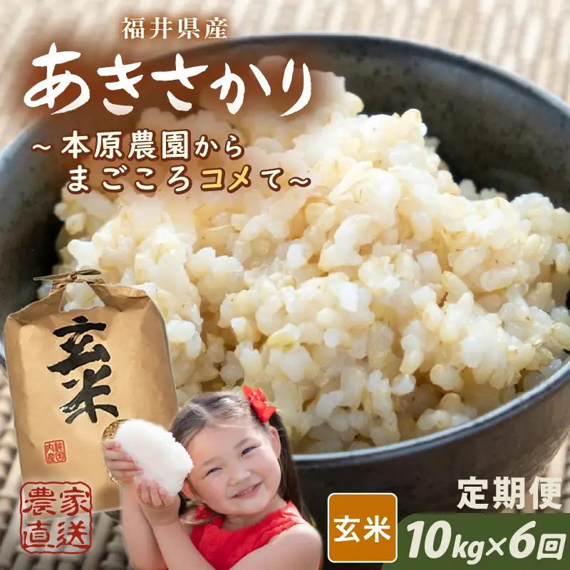 先行予約 令和8年産 新米 (玄米) 定期便 6ヶ月連続お届け あきさかり 10kg (5kg×2袋) × 6回 計60kg ブランド米 米 2026年10月上旬以降順次発送 [K-8912_02]