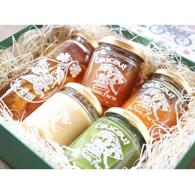 ふるさと納税 城陽市 【うちだ農園coucou!】ギフトボックス おすすめジャム4個+シロップ1本セット