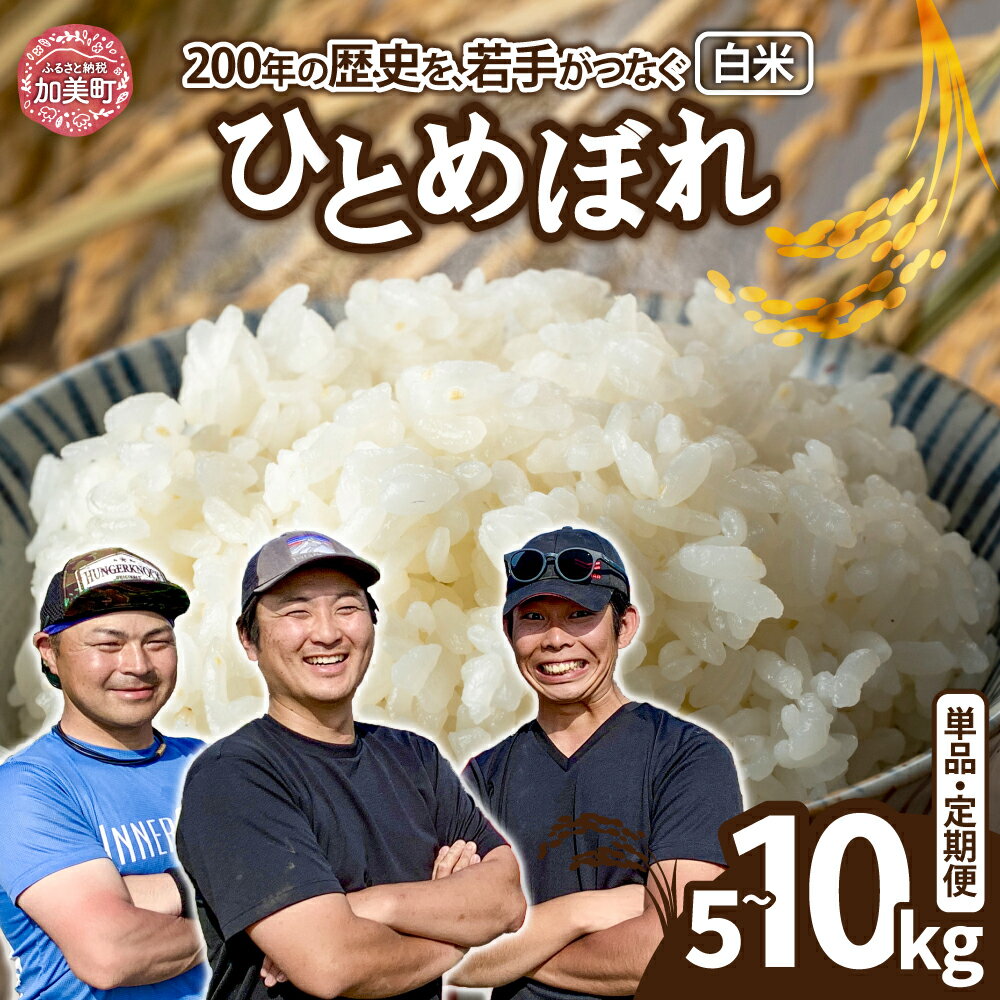 【ふるさと納税】 米 定期便 5kg 10kg ひとめぼれ 《 令和7年産 新米予約 》【選べる内容量/配送回数】1〜6回 総量 20kg 30kg 40kg 50kg 60kg 農家直送 6ヶ月 令和7年 ブランド米 白米 精米 ご飯 ごはん コメ こめ お米 小分け 家庭用 ［ 宮城県 加美町 yu00001-r6-5kg］