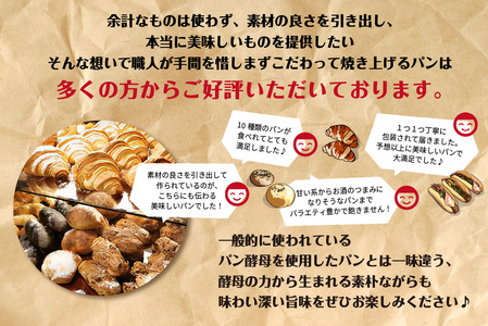  【母の日ギフト】自家培養酵母で焼く店主厳選のアラカルトパン10点セット！≪5月10日お届け≫酵母パン 国産小麦 国産 パン 酵母 パン10点 自然素材パン 詰合せ 自家製パン  よつ葉バター 無添加