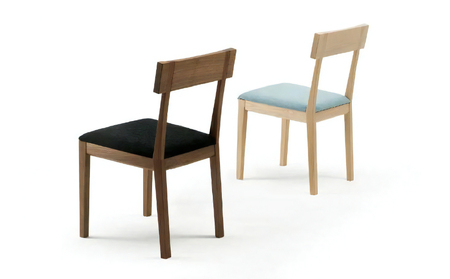 SORIDOME chair 樹種：ウォールナット カラー：水色