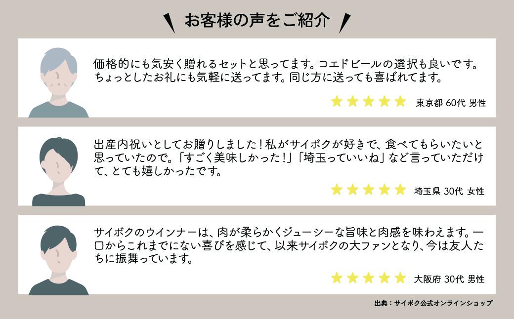SAIBOKU×COEDO コラボレーションビールセット (レギュラー) | サイボク コエドビール ビール クラフトビール 地ビール ギフト 内祝い 結婚祝い お返し 贈答品 誕生日 お取り寄せグル