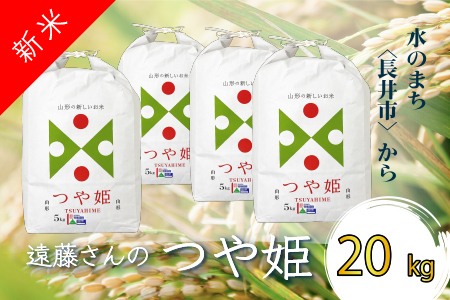 【令和7年産新米】【特別栽培米】遠藤さんの「つや姫」20kg(5kg×4袋)_A073(R7)