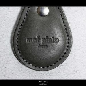 maf pinto (マフ ピント) タグ キーリング キーホルダー キーケース キーチャーム グレー レザー 本革 日本製