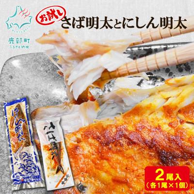 ふるさと納税 鹿部町 丸鮮道場水産 お試し さば明太とにしん明太 各1尾入 MC159-3