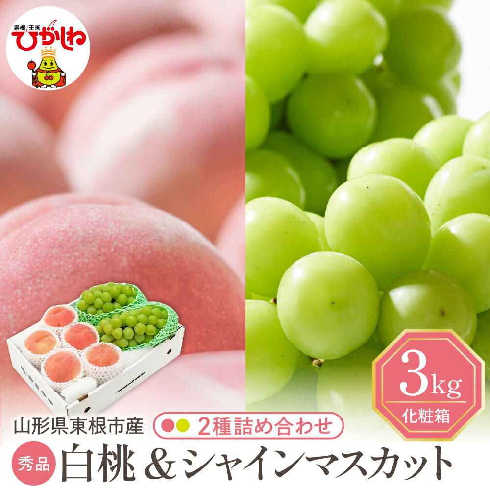 【ふるさと納税】2025年 先行予約 桃 シャインマスカット 詰め合わせ 3kg / 桃 ぶどう ブドウ 葡萄 マスカット フルーツ くだもの 果物 セット 箱入り 化粧箱 期間限定 大容量 先行予約 取り寄せ グルメ ご当地 特産 産地 直送 送料無料