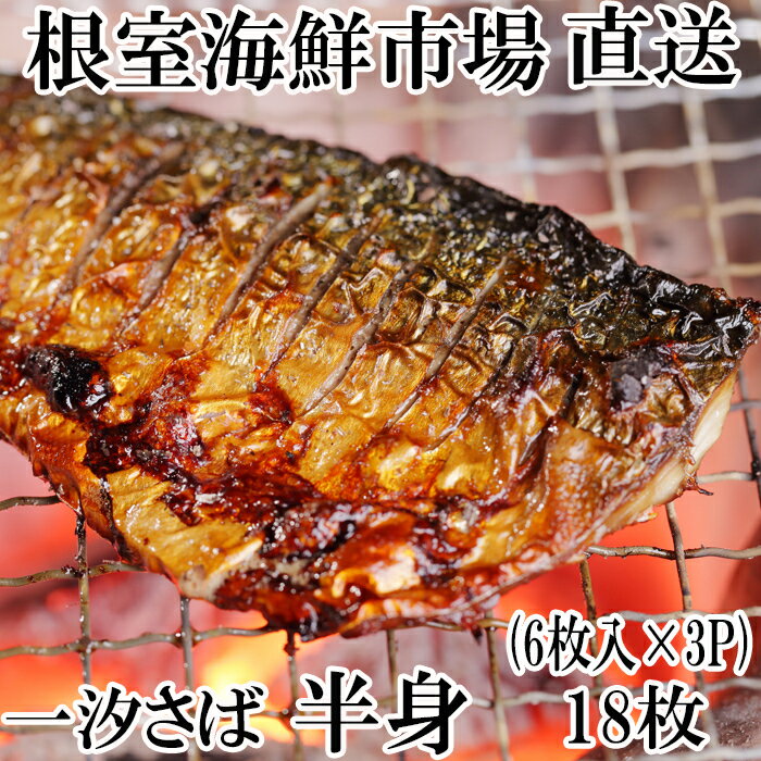 【ふるさと納税】【12月10日決済確定分まで年内配送】 一汐さば半身 6 枚 × 3P ( 計 18 枚 ) 鯖 サバ 魚 さかな サカナ お取り寄せ グルメ 海鮮 半身 焼き魚 北海道 根室市 ふるさと納税 A-14104