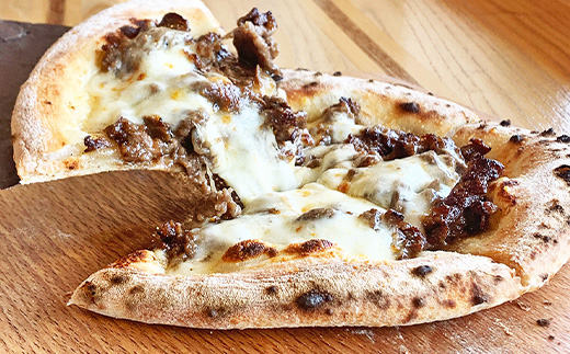 D-156　石窯焼きピザ4枚セット（佐賀牛、佐賀牛ハッシュドビーフ）