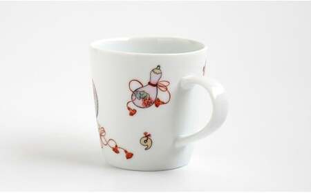 有田焼 吉祥文マグカップ 【仁窯】 マグカップ 吉祥文様 縁起柄 うつわ カップ コーヒーカップ 紅茶 お祝い ギフト dq010