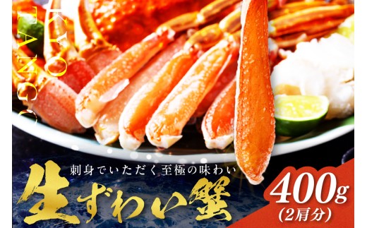 蟹・ズワイ蟹／蟹お刺身＆蟹しゃぶ／　1月発送：鮮度抜群！お刺身でも食べられる！カット生ズワイガニ ２肩分　＜ハーフ ポーション＞　蟹刺身・蟹しゃぶ・おすすめ・蟹のハーフ ポーション・蟹バター焼き・焼き蟹・蟹鍋・蟹雑炊・生ずわい蟹・かにしゃぶしゃぶ・蟹フライ・蟹天ぷら　YK00619_01