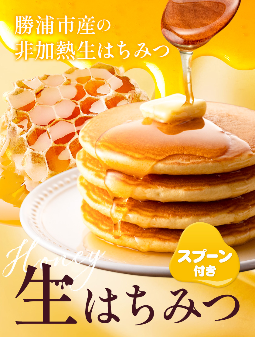 勝浦産 非加熱の 生ハチミツ(430g) ハチミツスプーン付き《90日以内に出荷予定(土日祝除く)》千葉県 勝浦市 はちみつ 蜂蜜 生ハチミツ 非加熱 百花蜜---kastuura_nbs_1---