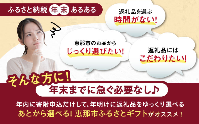 【あとから選べる】 岐阜県恵那市ふるさとギフト 寄附1万円分 飛騨牛 スイーツ キャンプ用品 栗きんとん あとから ギフト [AUFQ001]