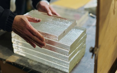 LOPT OPTICAL GLASS BLOCKS SHIKAKU ／ インテリア オブジェ 光学ガラス しかく 四角 インテリアデザイナー 進藤篤氏 おしゃれ 埼玉県 No.628