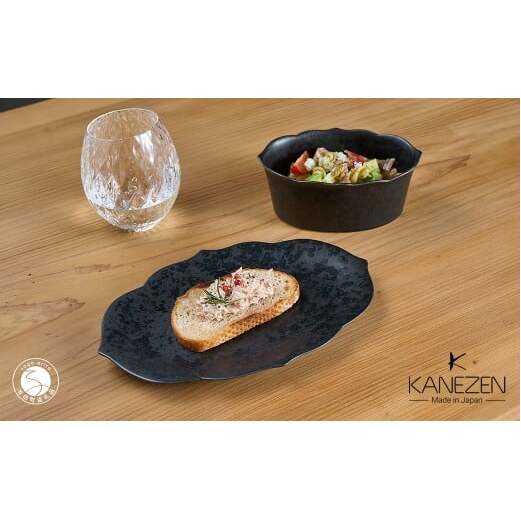 有田焼 桔梗渕 24cm プレート 15cm(H) ボウル 2点セット【金善製陶所】和食器 食器 器 お家カフェ ギフト おしゃれ do026