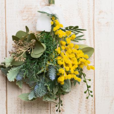 ふるさと納税 山梨市 ミモザのスワッグ。アーティフィシャルフラワー |  | 03