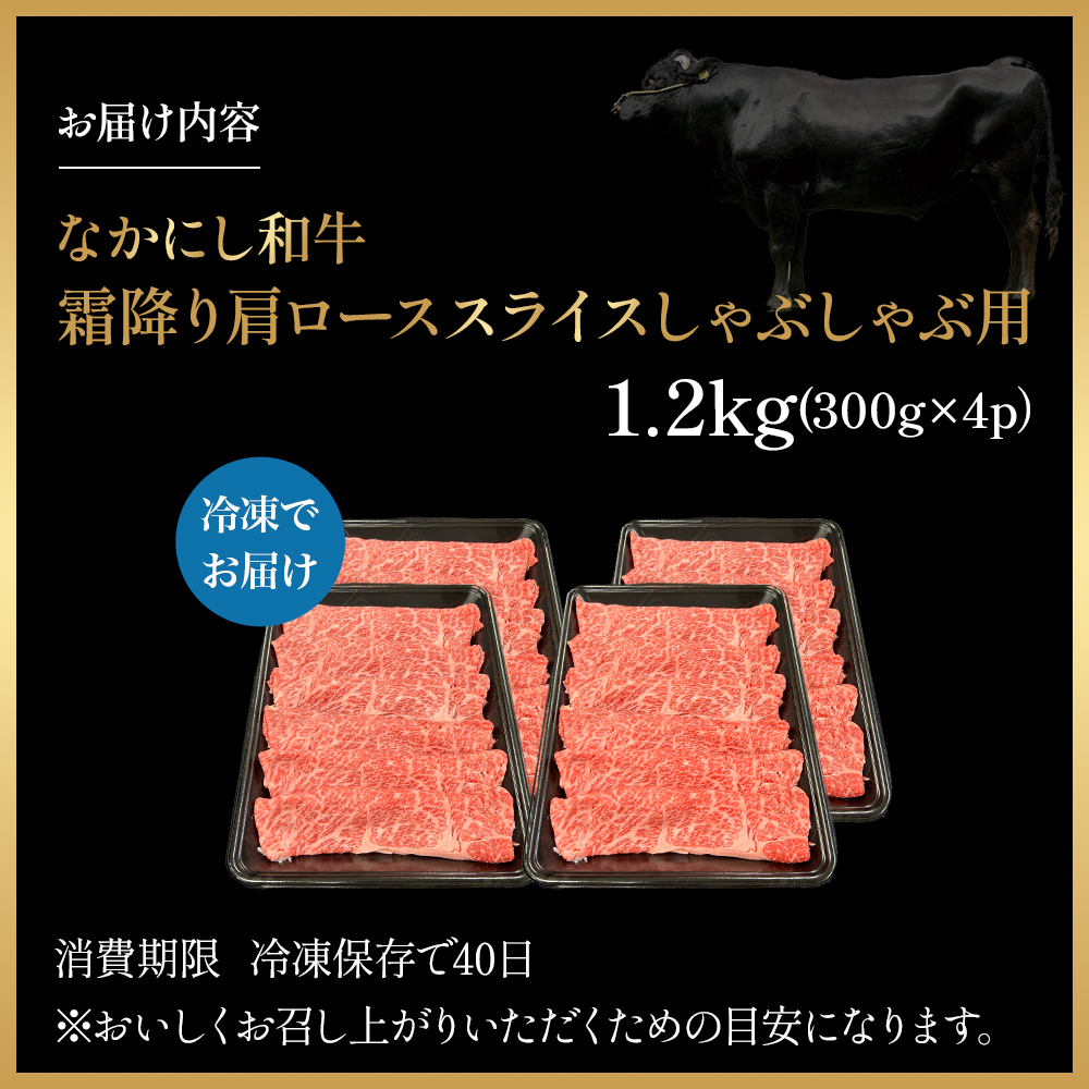 宮崎県西ノ原牧場・なかにし和牛霜降りしゃぶしゃぶロース 1.2kg（国産 牛肉 肉 黒毛和牛 お肉 しゃぶしゃぶ用 焼肉 人気 ロース 霜降り)_イメージ5