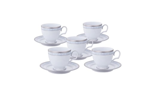 ノリタケ＜ハンプシャープラチナ＞カップ&ソーサー　5客【1637910】