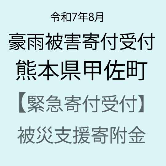 【ふるさと納税】【令和7年8月豪雨被害支援緊急寄附受付】熊本県甲佐町災害応援寄附金（返礼品はありません）