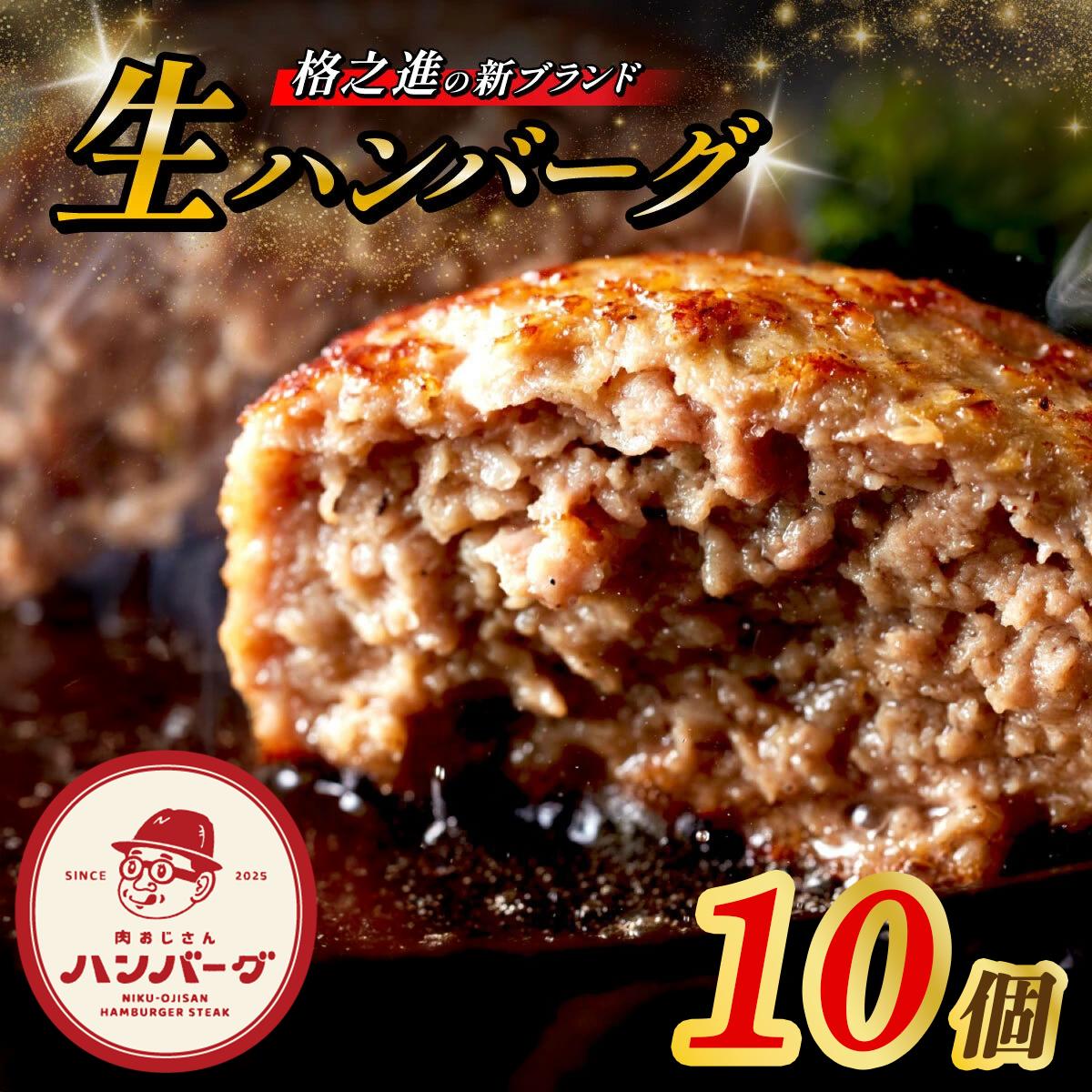 ＼レビューキャンペーン開催中！！／格之進 肉おじさん 生 ハンバーグ 10個 ふるさと納税 ハンバーグ あはハンバーグ ふるさと納税 牛肉 豚肉 小分け 人気 惣菜 簡単調理 おかず お弁当 ランキング 岩手県 一関市
