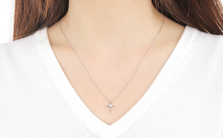 クロスペンダント　0.08CTダイヤモンド　P6013DI-P2