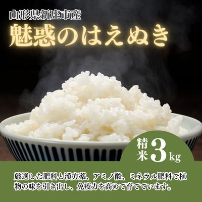 ふるさと納税 新庄市 魅惑のはえぬき(精米)　3kg