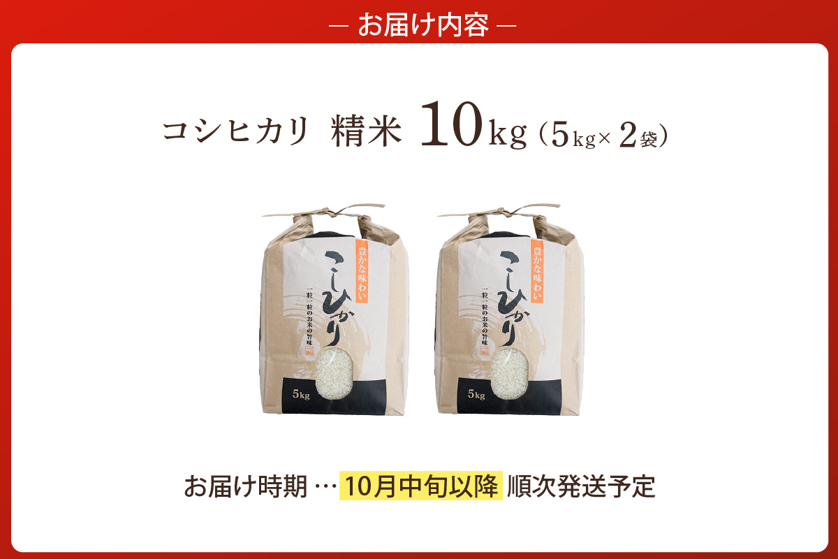 【令和8年産米 先行予約】 香美町産 減農薬 特別栽培米 新米 コシヒカリ 精米 10kg（5kg×2袋） 【令和8年10月中旬以降発送予定】  米 こしひかり 香美町 82-01